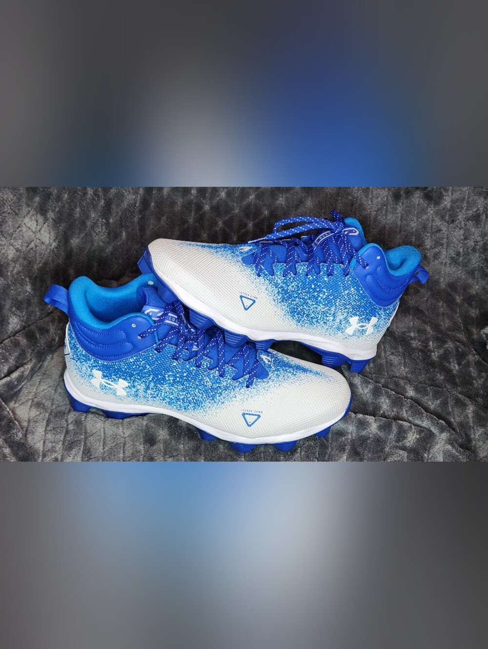 Under Armour Spotlight Franchise RM 2.0 Football Cleats Men’s Sz 12 Blue 3025083